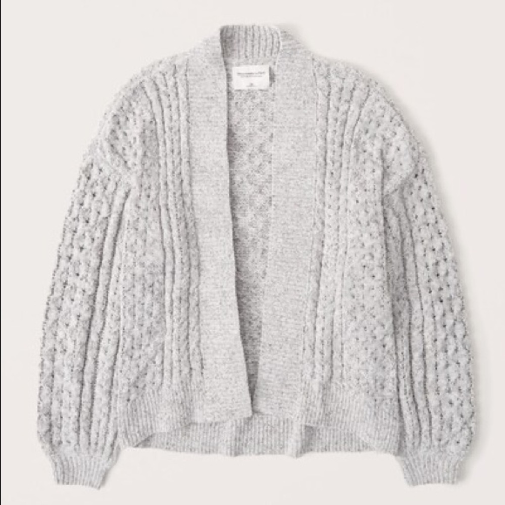A&F Chenille Cable Cardigan